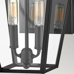 Średnia latarnia naścienna Palma - 2 źródła światła - Czarna (HK-PALMA-M-BK) - Hinkley