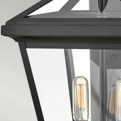 Średnia latarnia naścienna Palma - 2 źródła światła - Czarna (HK-PALMA-M-BK) - Hinkley