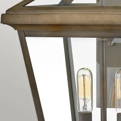 Średnia latarnia naścienna Palma - 2 źródła światła - Oksydowany brąz (HK-PALMA-M-BU) - Hinkley