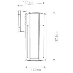 Średnia latarnia naścienna Camillo - 1 źródło światła - Naturalny mosiądz (KL-CAMILLO-M-PNBR) - Kichler