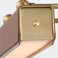 Średnia obrazówka LED Valise Picture - Vintage mosiądz, skóra koniakowa (QN-VALISE-PL-M-VBS-CL) - Quintiesse