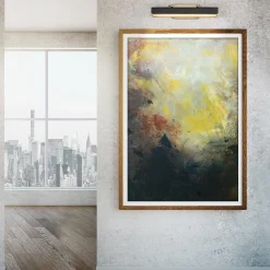 Średnia obrazówka LED Valise Picture - Vintage mosiądz, skóra smokingowa (QN-VALISE-PL-M-VBS-TL) - Quintiesse