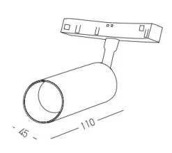 Reflektor magnetyczny 8W 3000K czarny ściemnialny (22101 Zambelis) - Zambelis