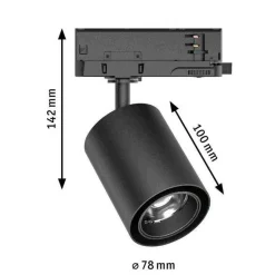 Reflektor na szynoprzewód ProRail3 KRATOS 9W 50° 4000K czarny (PL96569) - PAULMANN