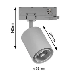Reflektor na szynoprzewód ProRail3 KRATOS 18.5W 36° 3000K srebrny (PL96546) - PAULMANN