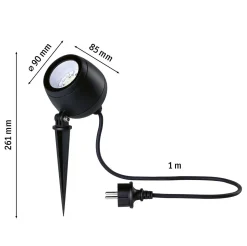 Reflektor ogrodowy KIKOLO LED SH Zigbee RGBW 6.2W 80st. 400lm 3000K-6500K IP65 230V antracyt (PL94771) - PAULMANN