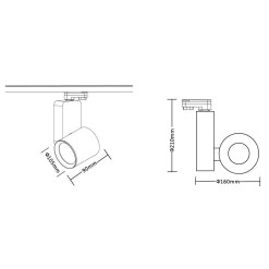 Reflektor Ojo 35W 2700/4000K Biały 3 Obwodowy (ML1108) - Milagro