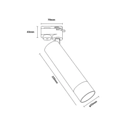 Reflektor szynowy LULU TRACK czarny (TLS005-BK) - Zuma Line