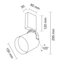 Reflektor TENRI (czarny) (7265) - Shilo