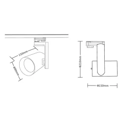 Reflektor Timor 30W 2700/4000K Czarny 3 Obwodowy (ML1117) - Milagro