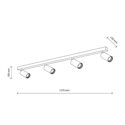 Reflektory na listwie AMIS WHITE OPRAWA OŚWIETLENIOWA 4 (10797) - TK Lighting