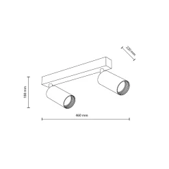 Reflektory na listwie AMIS WHITE OPRAWA OŚWIETLENIOWA 2 (10795) - TK Lighting