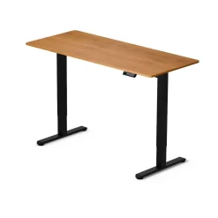 Regulowane biurko gamingowe Control Lite 140 Czarny/Drewno (LV1715) - LVN SYSTEM