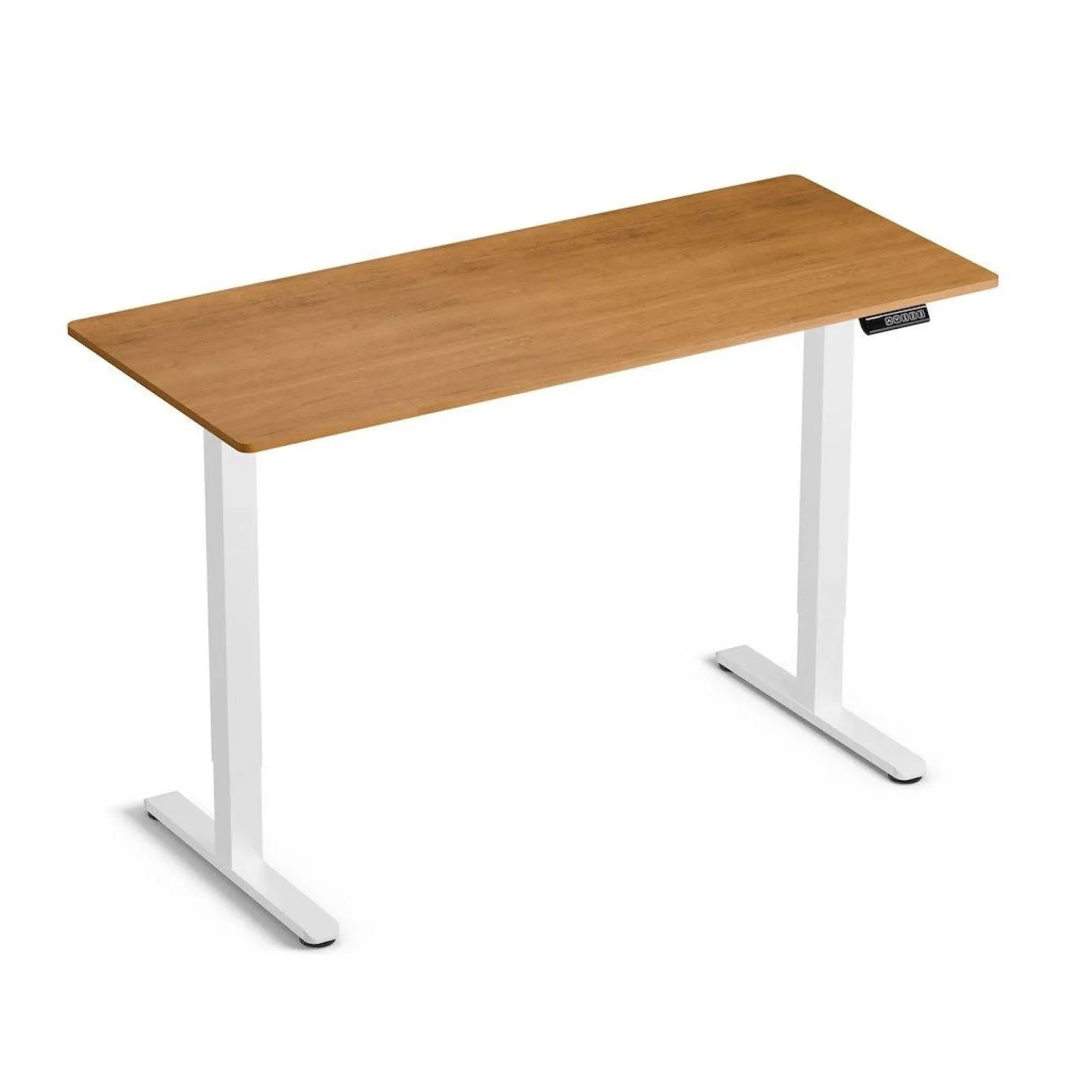 Regulowane biurko gamingowe Control Lite 140 Biały/Drewno (LV1718) - LVN SYSTEM