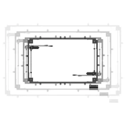 Regulowany elektrycznie stelaż do dużego biurka Control Flex Pro Czarny (LV1352) - LVN SYSTEM