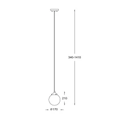 RIANO LAMPA WISZĄCA (P0454-01D-F7AC) - Zuma Line
