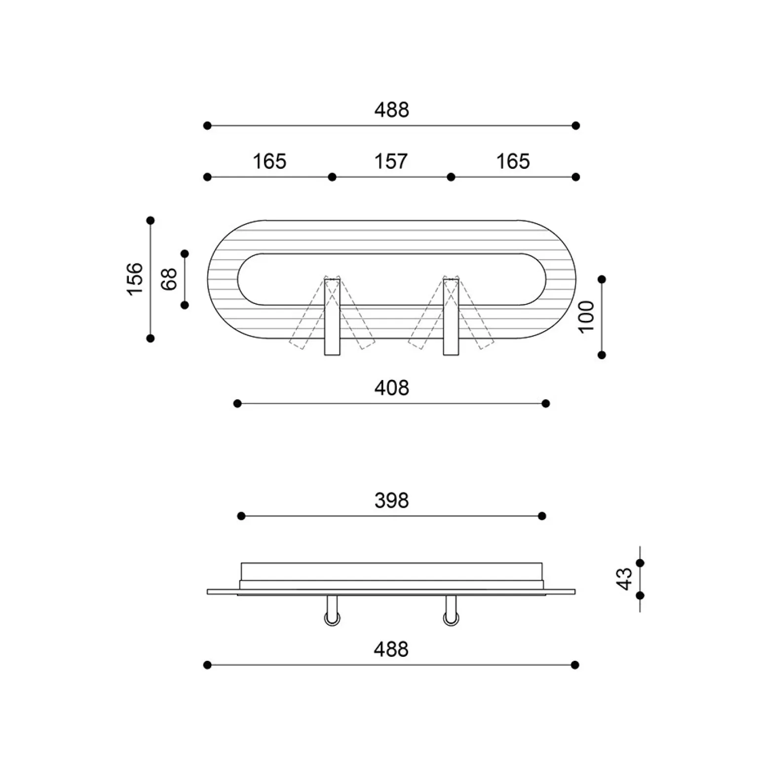 RIFLO W D biała lampa ścienna / kinkiet z regulowanymi reflektorami (RIWD61002) - Ummo