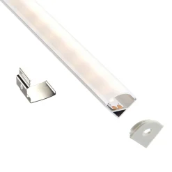 Rigel Corner 2m Aluminium Profile/Extrusion Sliver (80501) - Saxby