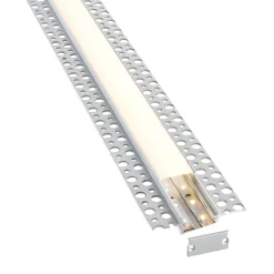 Rigel Plaster-in Wide 2m Aluminium Profile/Extrusion Sliver (94948) - Saxby