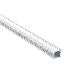Rigel Recessed 2m Aluminium Profile/Extrusion Sliver (80499) - Saxby
