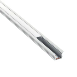 Rigel Recessed 2m Aluminium Profile/Extrusion Sliver (80499) - Saxby