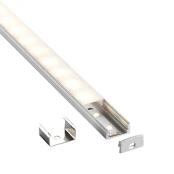 RigelSLIM Surface 2m Aluminium Profile/Extrusion Sliver (80497) - Saxby