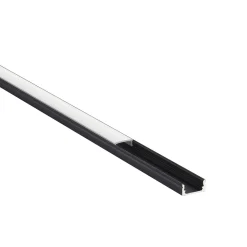 RigelSLIM Surface 2m Aluminium Profile/Extrusion Black (94946) - Saxby