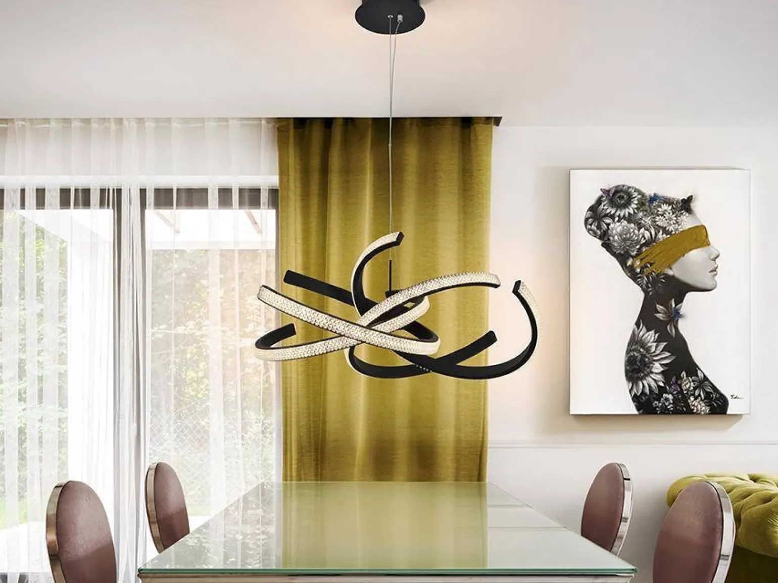 Ring II lampa wisząca 1L (302975) - Schuller