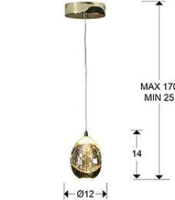 Rocio lampa wisząca 1L (784351) - Schuller