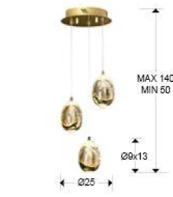 Rocio lampa wisząca 3L (783741) - Schuller