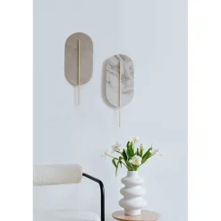 ROKKE STONE beżowa lampa ścienna / kinkiet z ozdobnym detalem (RKS22020) - Ummo