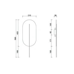ROKKE WOOD drewniana lampa ścienna / kinkiet z czarnym detalem (RKW21020) - Ummo