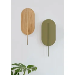 ROKKE WOOD drewniana lampa ścienna / kinkiet z czarnym detalem (RKW21020) - Ummo