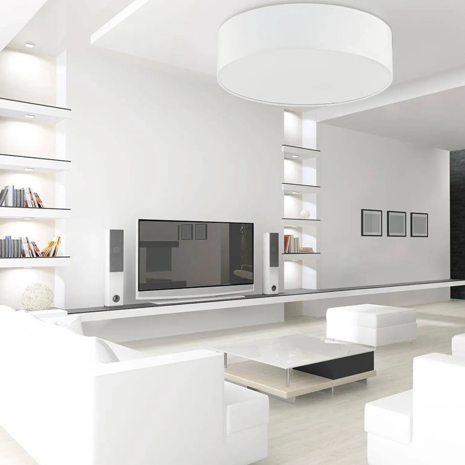 RONDO WHITE LAMPA SUFITOWA 3 PŁ 500 (3331) - TK Lighting