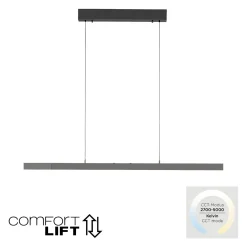 Rozsuwana i regulowana lampa wisząca ADRIANA COMFORT LIFT ANTRACYT (2598-13) - Paul Neuhaus