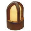RUSTY CONE, lampa podłogowa outdoor, C35, okrągła, zardzewiałe żelazo, Ø/W 15/24 cm, maks. 40W, IP54 (229430) - SLV