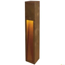 RUSTY SLOT 80, lampa podłogowa outdoor, LED, 3000K, żelazo zardzewiałe, D/S/W 12/12/80 cm (233457) - SLV