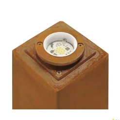 RUSTY SQUARE 40, lampa podłogowa outdoor, LED, 3000K, kwadratowa, żelazo zardzewiałe, D/S/W 12/12/40 (233427) - SLV