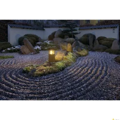 RUSTY SQUARE 40, lampa podłogowa outdoor, TC-DSE, IP55, kwadratowa, żelazo zardzewiałe, D/S/W 12/12/40 cm, maks. 11W (229420) - SLV