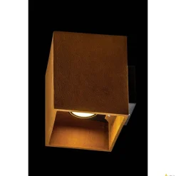 RUSTY© UP/DOWN WL, zewnętrzna oprawa ścienna natynkowa LED, w kształcie prostopadłościanu, kolor rdzy, przełącznik CCT, 3000/4000 K (1004650) - SLV