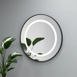 SELENA - lustro okrągłe w ramie z oświetleniem LED - MCJ