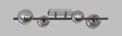 SEVILLA Lampa sufitowa z czterema kulistymi kloszami w kolorze czarnego chromu (9214-0410) - Aviano Lighting