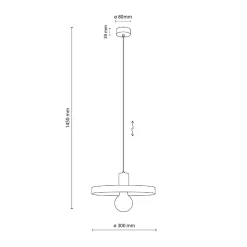 SILA SABIA BROWN 1XE27 LAMPA WISZĄCA 300 (10757) - TK Lighting