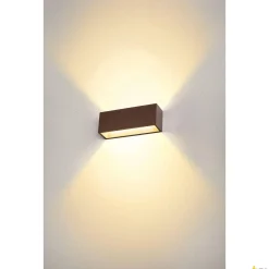 SITRA L WL UP/DOWN, zewnętrzna oprawa ścienna do nabudowania LED, kolor rdzy, przełącznik CCT, 3000/4000 K (1005157) - SLV