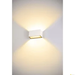 SITRA M WL UP/DOWN, zewnętrzna oprawa ścienna do nabudowania LED, biała, przełącznik CCT, 3000/4000 K (1005153) - SLV