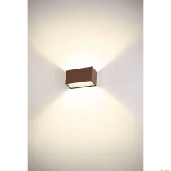 SITRA M WL UP/DOWN, zewnętrzna oprawa ścienna do nabudowania LED, kolor rdzy, przełącznik CCT, 3000/4000 K (1005154) - SLV