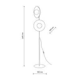 SLATE MIX GLASS LAMPA PODŁOGOWA 2XG9 (16139) - TK Lighting