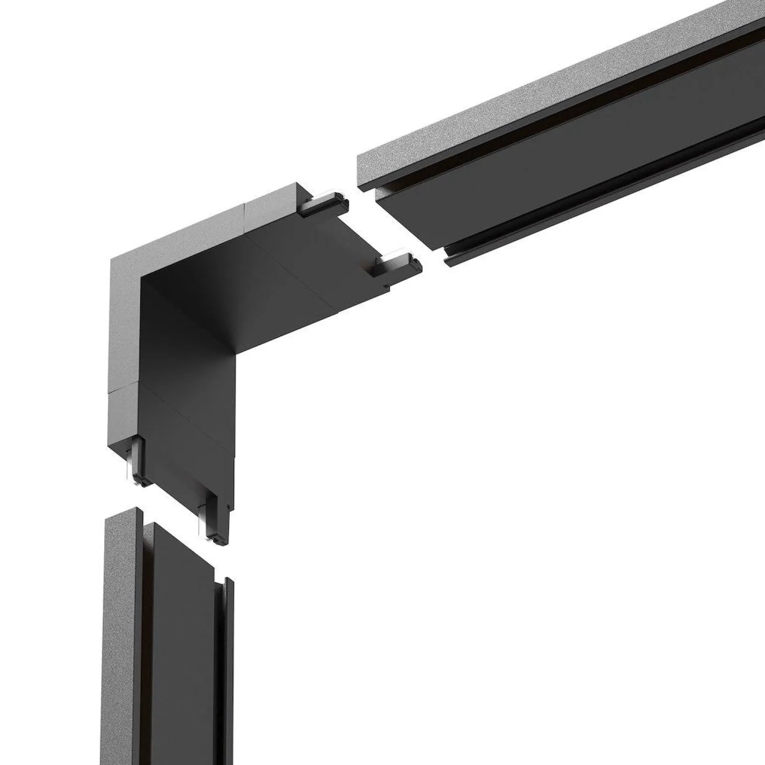 Slim Magnetic Track Narożnik Czarny dół L (ML2213) - Milagro