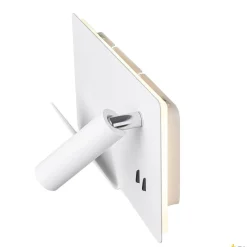 SOMNILA SPOT, lampa ścienna natynkowa LED indoor, 3000K, kolor biały, wersja lewa, ze złączem USB (1003457) - SLV