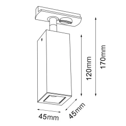 Spot A - Glare track 1 - Czarny - Szynoprzewód 1F 230V 4000K (6315) - Brosline